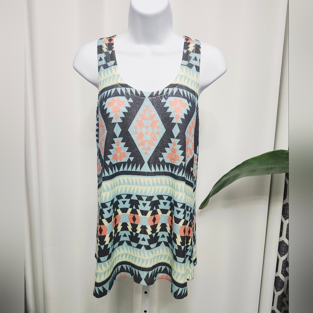 Enti Aztec Print Sleeveless Top
